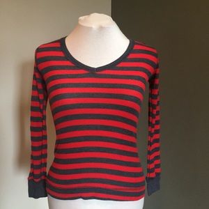 Striped Henley. Medium.